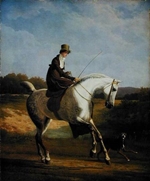 Miss Casanove on a Grey Hunter