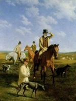lord rivers coursing with friends at Newmarket - Agasse