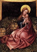 madonna by a grassy bank