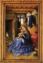 virgin and child in an interior
