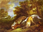 dog chasing a fox dog chasing a fox
