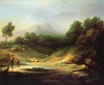 mountain landsacpe with shepherd mountain landsacpe with shepherd