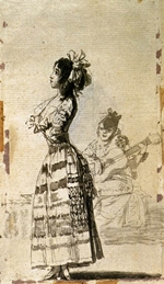 girl listening to a guitar