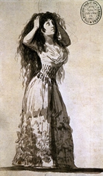 The Duchess of Alba washing her hair