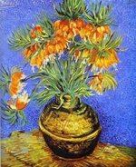 Imperial Crown Fritillaria in a Copper Vase Imperial Crown Fritillaria in a Copper Vase