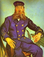 Postman Joseph Roulin, Seated in a Cane Chair