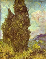 Two Cypresses
