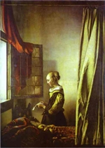 Girl Reading a
Letter at an Open Window Girl reading a letter at an open window