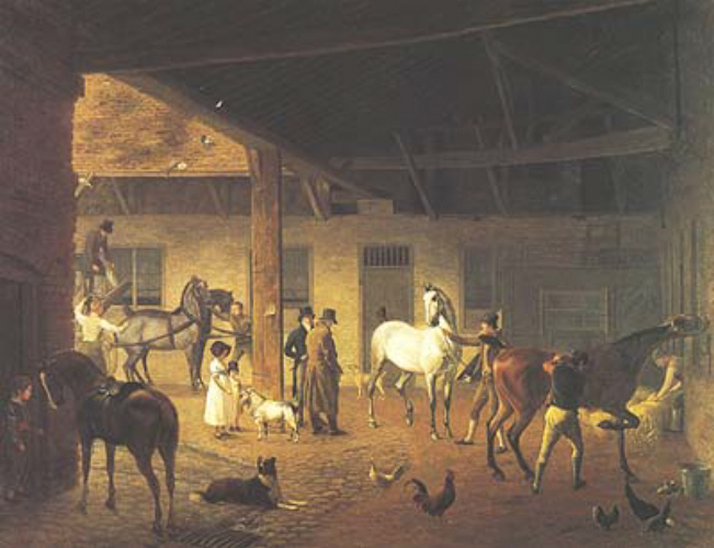 Interior of a Brewery Stable