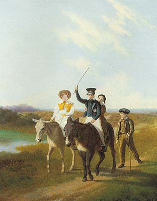 A Cavalcade of Children on Donkeys
