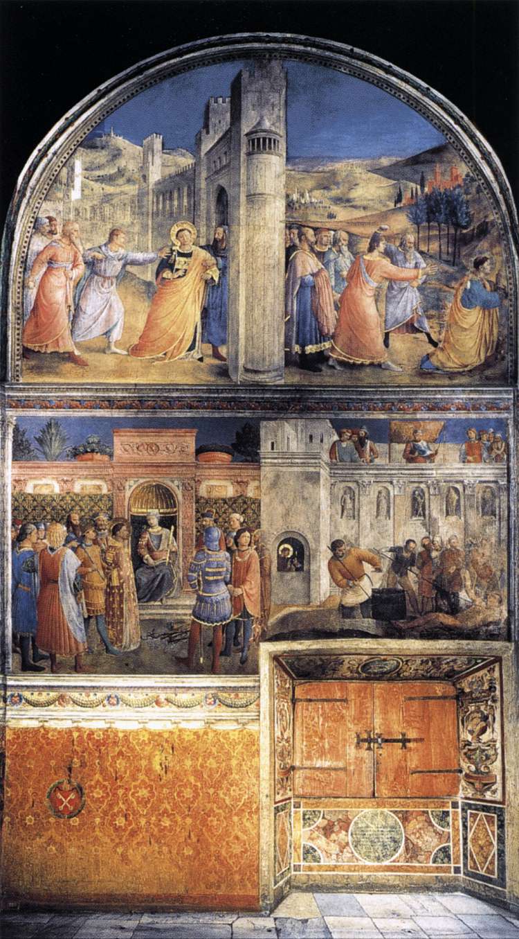 The East Wall of Cappella Niccolina, Palazzi Pontifici, Vatican