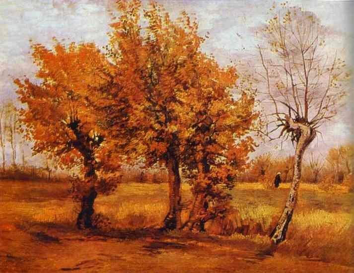 Autumn Landscape with Four Trees