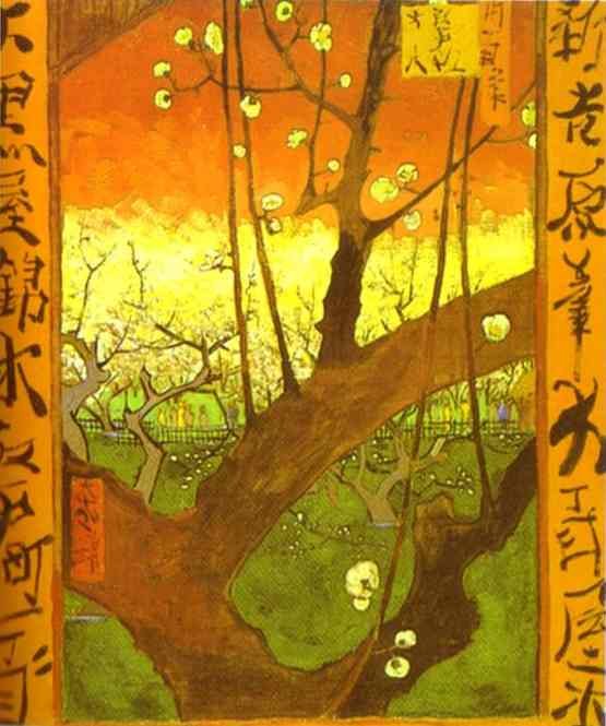 Japonaiserie: Plum tree in Bloom