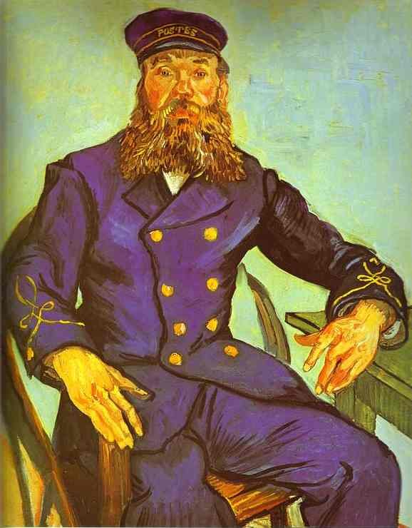 Postman Joseph Roulin, Seated in a Cane Chair