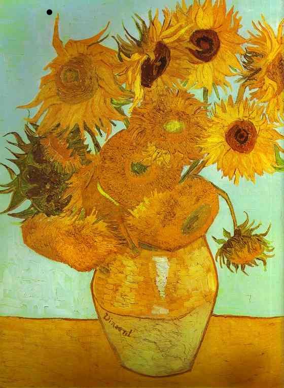 Twelve Sunflowers in a Vase