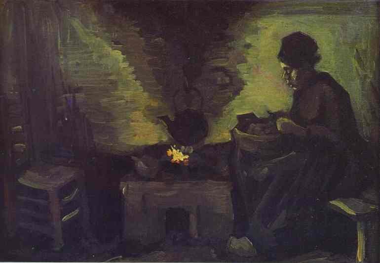 Peasant Woman Near a Hearth