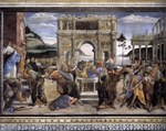 The Punishment of Korah and the Stoning of Moses and Aaron - Botticelli The Punishment of Korah and the Stoning of Moses and Aaron - Botticelli