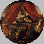 The Virgin and Child with Three Angels (Madonna del Padiglione) - Botticelli The Virgin and Child with Three Angels (Madonna del Padiglione) - Botticelli