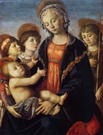 The Virgin and Child with Two Angels and the Young St John the Baptist - Botticelli The Virgin and Child with Two Angels and the Young St John the Baptist - Botticelli