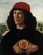 Portrait of a Man with a Medal of Cosimo the Elder- Botticelli Portrait of a Man with a Medal of Cosimo the Elder - Botticelli